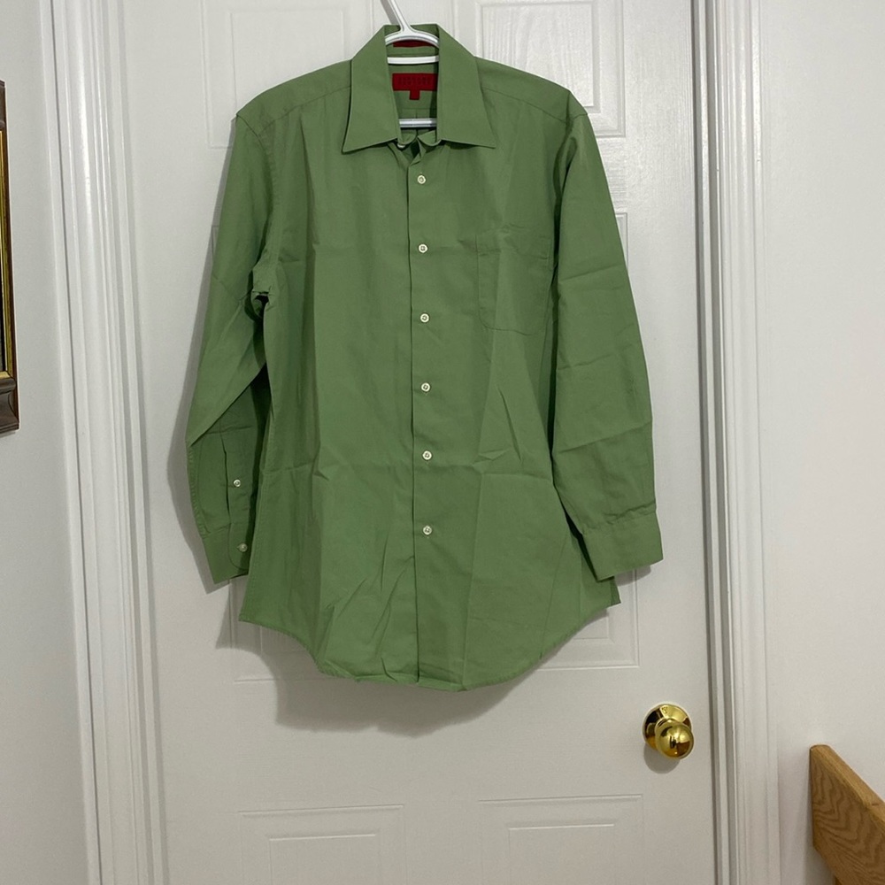 Bergamo New York Fitted Men’s Long Sleeve Shirts Size Medium ( 74 A )